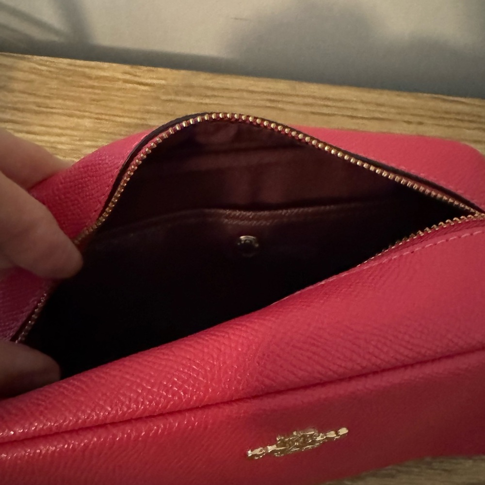 Coach Pink Pouch/Make-up Bag - Picture 3 of 5
